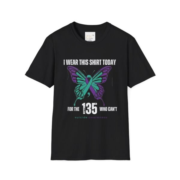 Make A Difference In Honor of the 135 - Mental Health Awareness T-Shirt - Image 8
