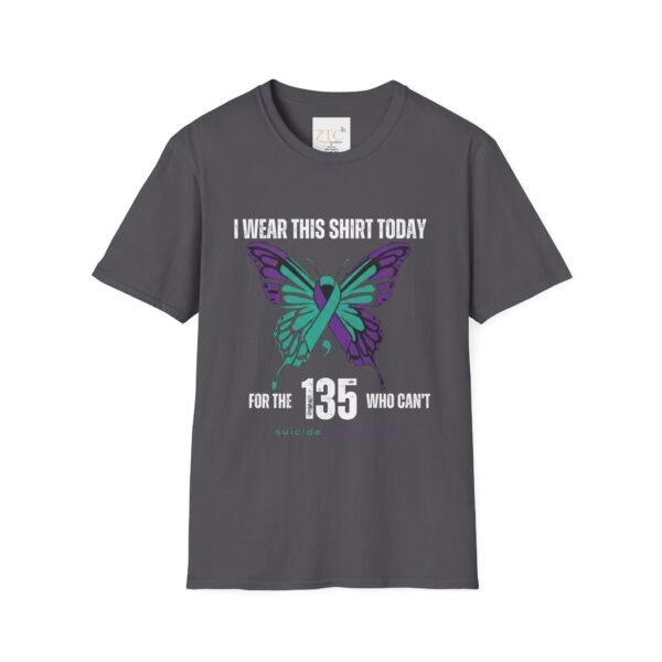 Make A Difference In Honor of the 135 - Mental Health Awareness T-Shirt - Image 2