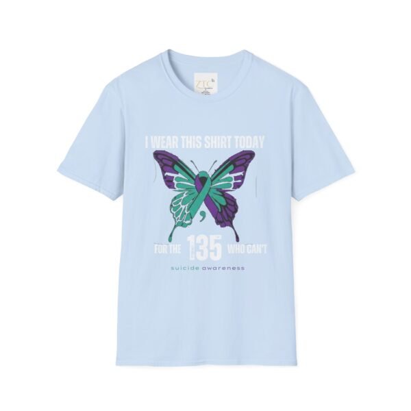 Make A Difference In Honor of the 135 - Mental Health Awareness T-Shirt - Image 7