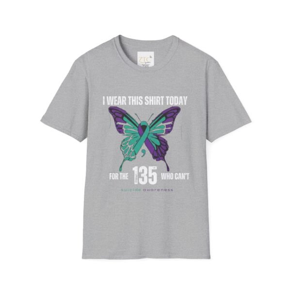 Make A Difference In Honor of the 135 - Mental Health Awareness T-Shirt - Image 5