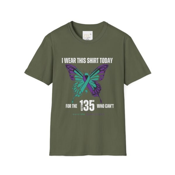 Make A Difference In Honor of the 135 - Mental Health Awareness T-Shirt - Image 4